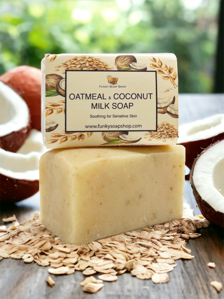 Oatmeal & Coconut Milk Soap - Funky Soap Shop