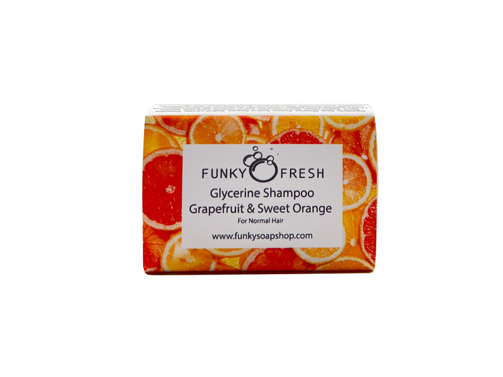 Glycerine Shampoo, Grapefruit & Sweet Orange For Normal Hair - Funky Soap Shop