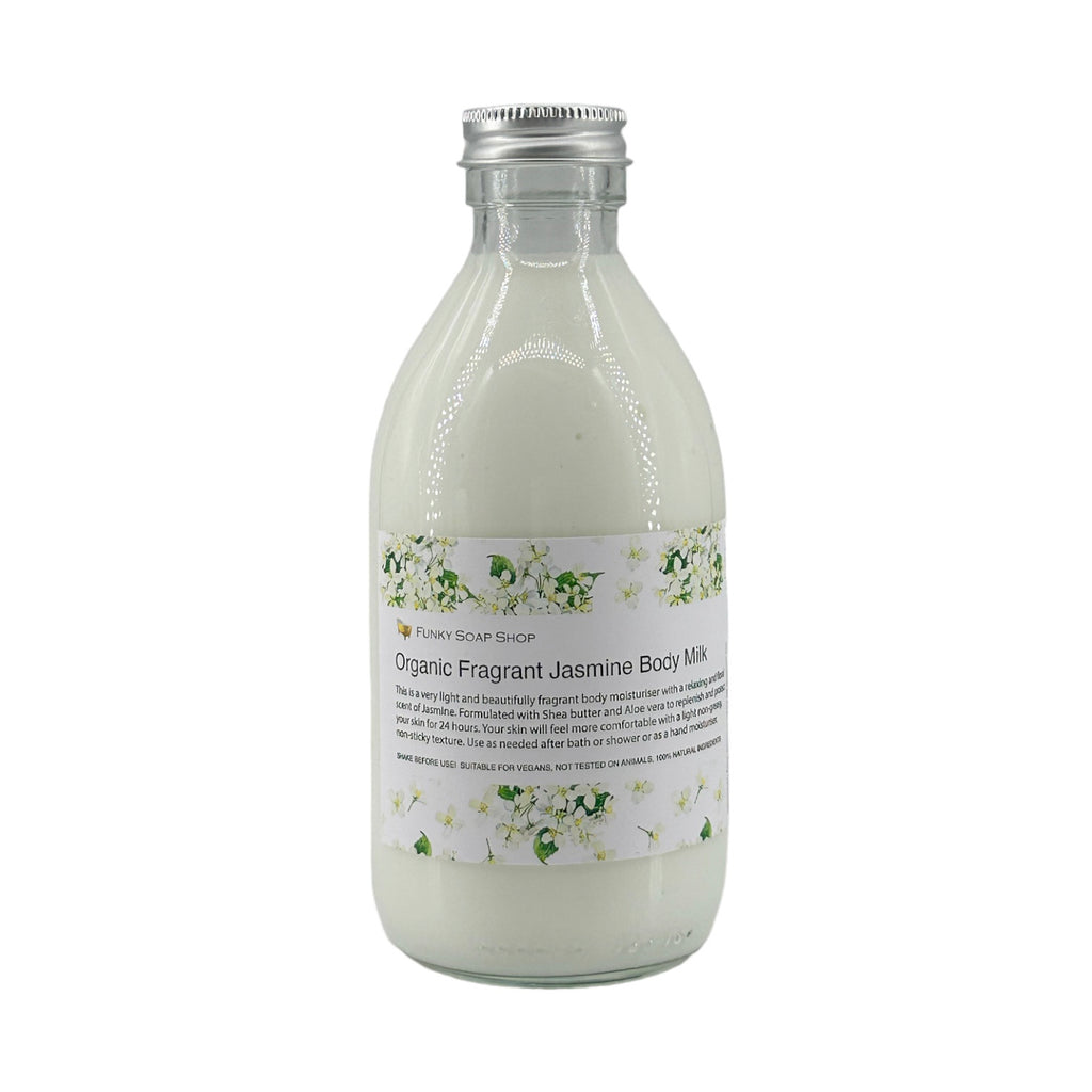 ORGANIC Fragrant Jasmine Body Milk - Funky Soap Shop