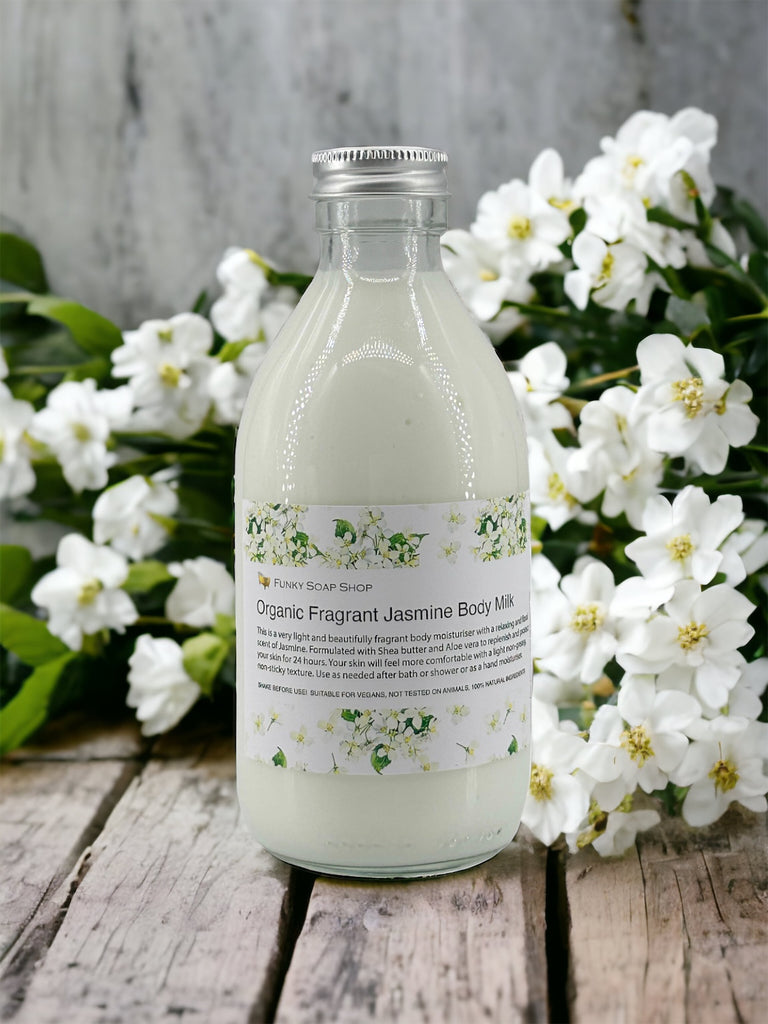ORGANIC Fragrant Jasmine Body Milk - Funky Soap Shop