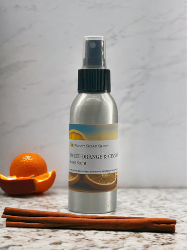 Sweet Orange & Cinnamon Room Spray, 100ml - Funky Soap Shop