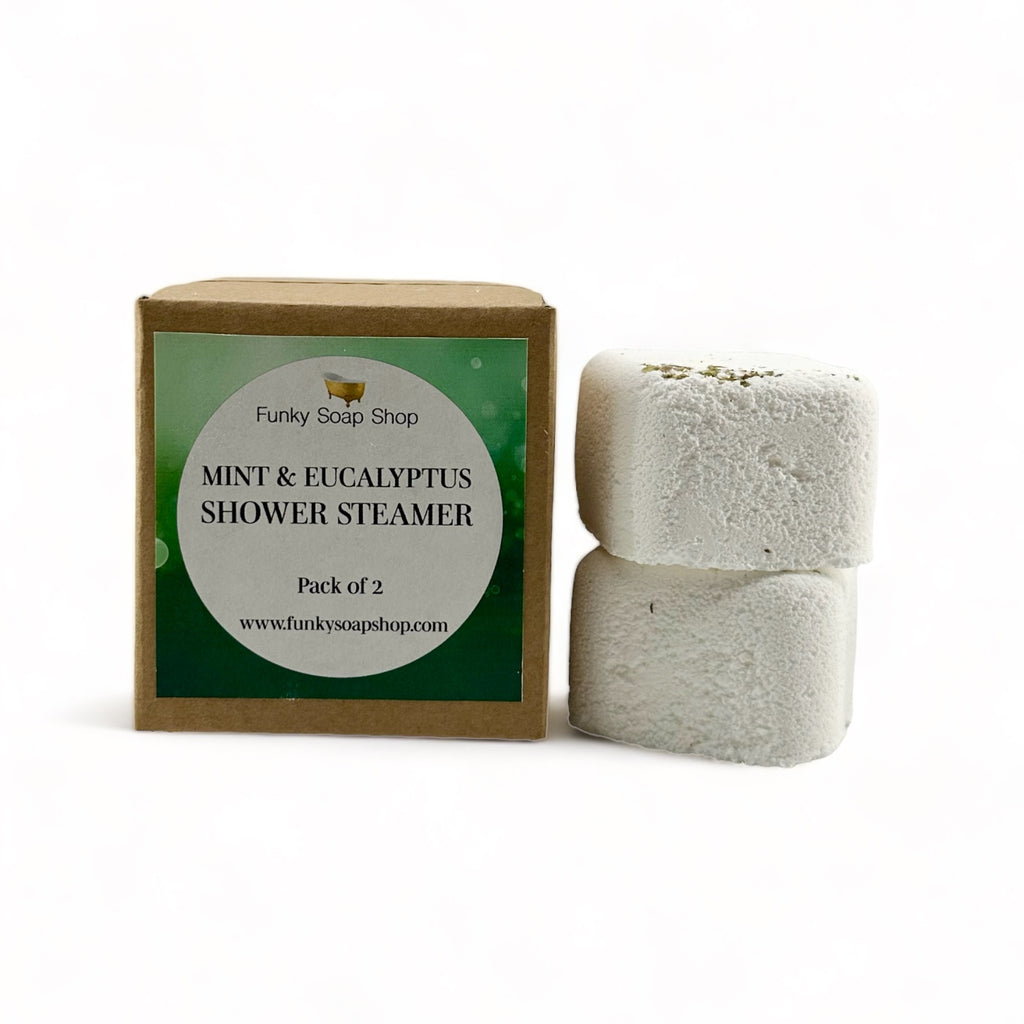 Mint & Eucalyptus Shower Steamer, pack of 2 - Funky Soap Shop