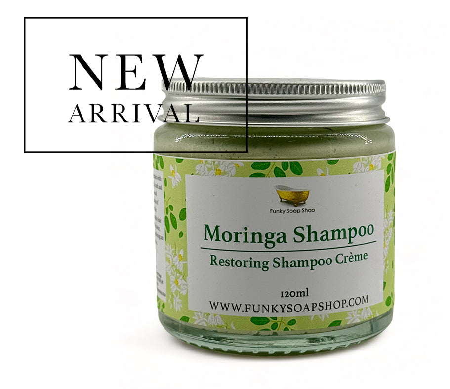 Moringa Shampoo, Restoring Shampoo Creme, 120ml - Funky Soap Shop