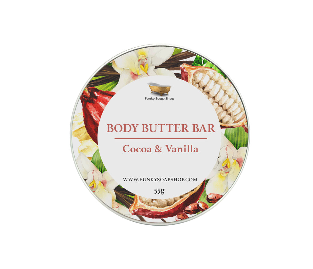 Body Butter Bar - Cocoa & Vanilla - Funky Soap Shop