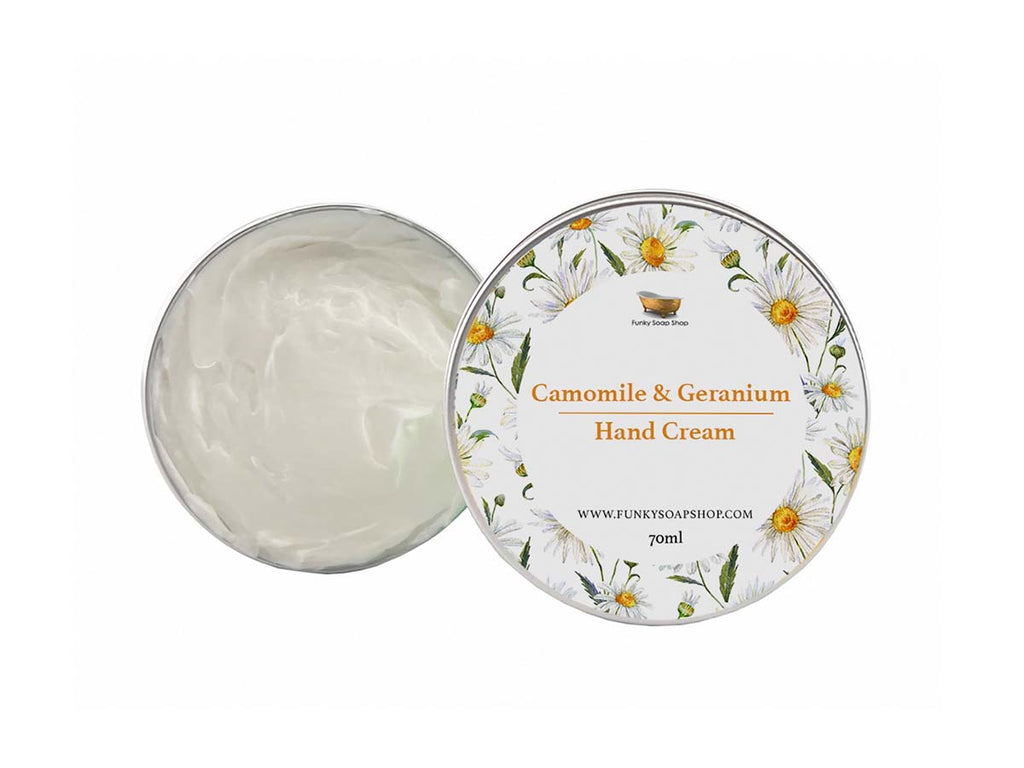 Camomile & Geranium Hand Cream - Funky Soap Shop