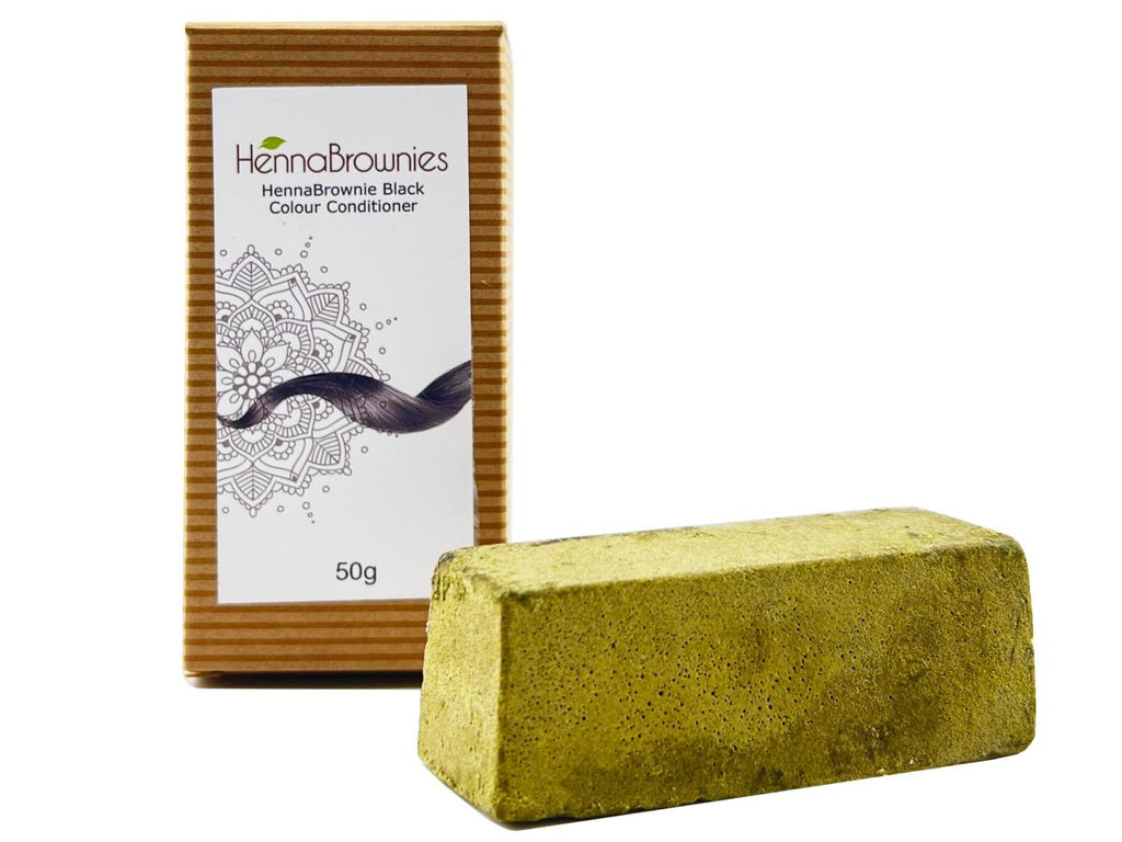 HennaBrownies Black Colour Conditioning Hair Dye - Funky Soap Shop