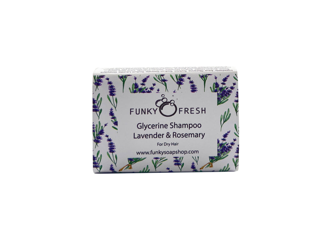 Glycerine Shampoo, Lavender & Rosemary For Dry Hair - Funky Soap Shop