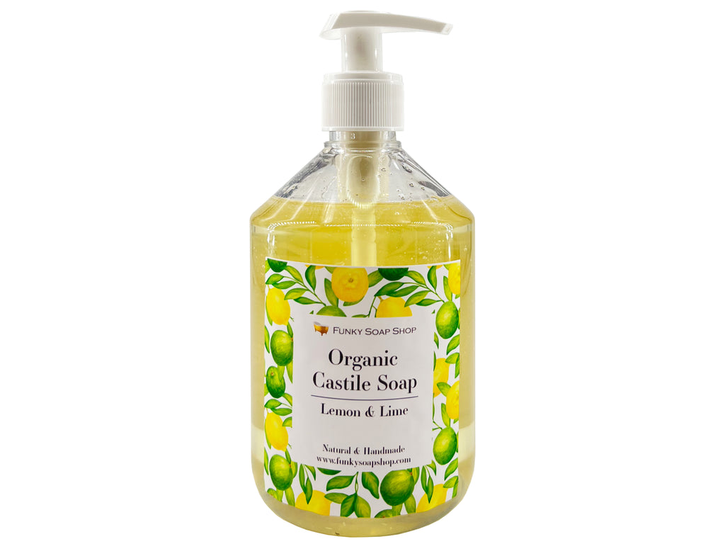 Organic Liquid Castile Soap with Lemon & Lime - Funky Soap Shop