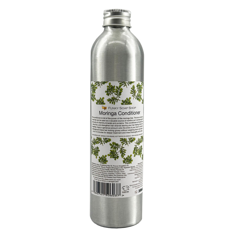 Moringa Hair Conditioner, Refillable Aluminium Bottle - Funky Soap Shop