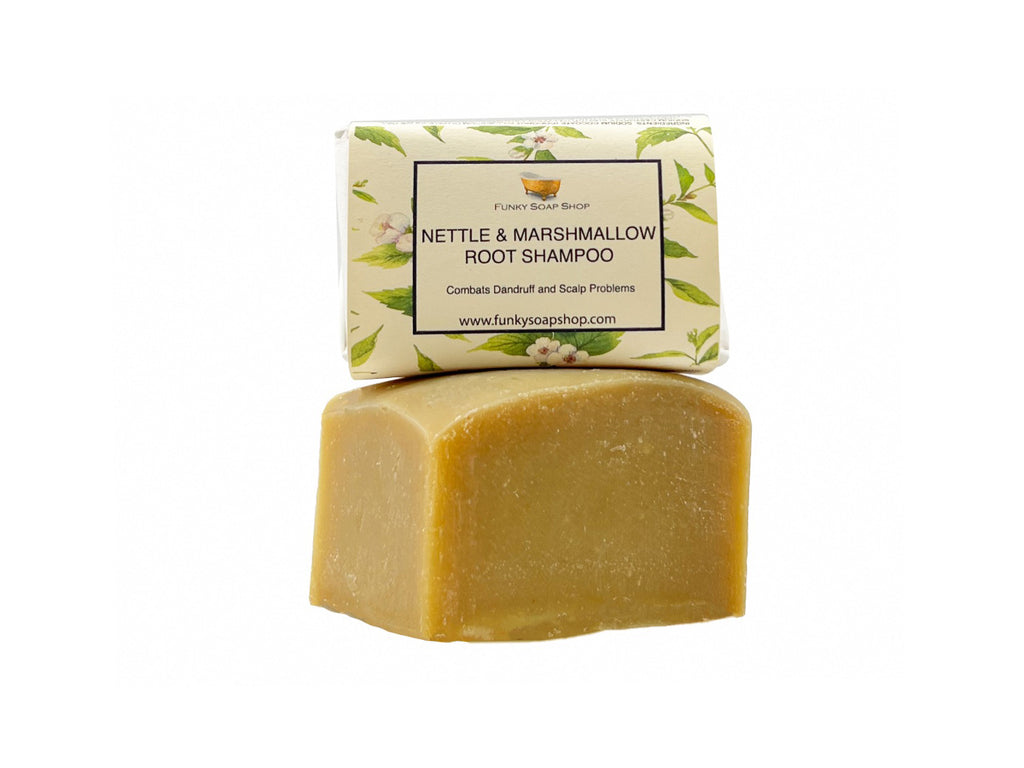 Nettle and Marshmallow Root Shampoo Bar - Funky Soap Shop