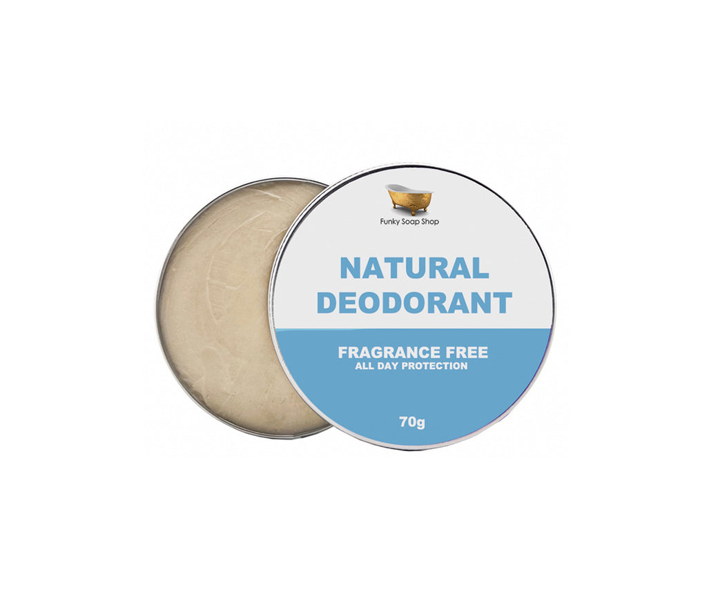 Natural Deodorant - Fragrance Free - Funky Soap Shop