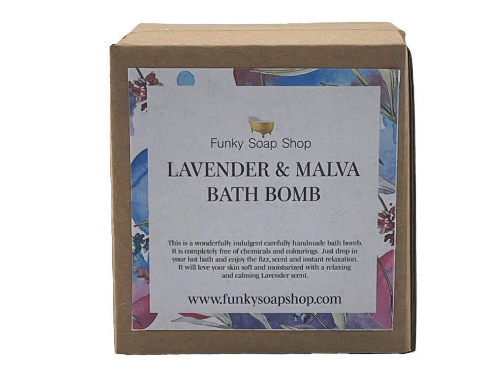 Lavender and Malva Bath Bomb - Funky Soap Shop