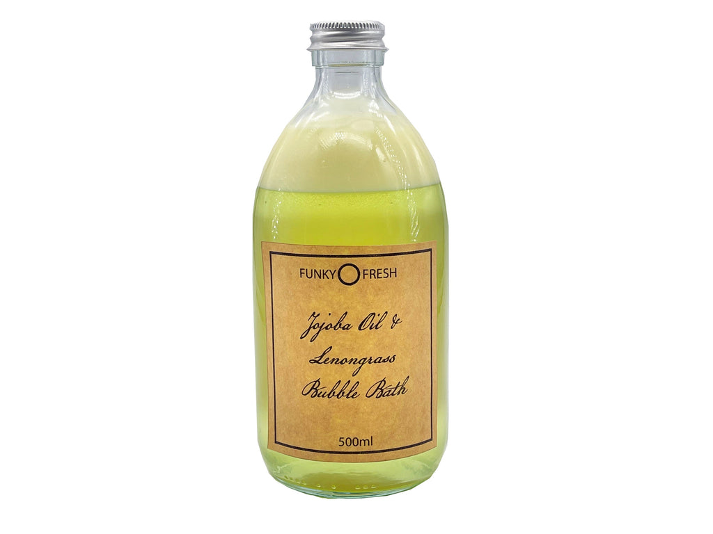 Jojoba Oil & Lemongrass Bubble Bath, 500ml - Funky Soap Shop