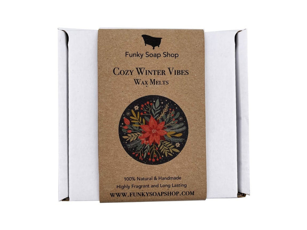 Cozy Winter Vibes Wax Melts, Winter Edition, 12 cubes 90g total - Funky Soap Shop