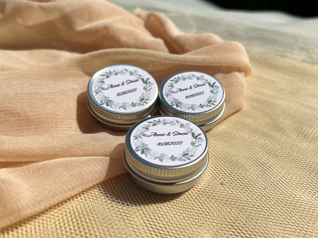Lip balm Personalised Wedding Favours, 15g - Funky Soap Shop
