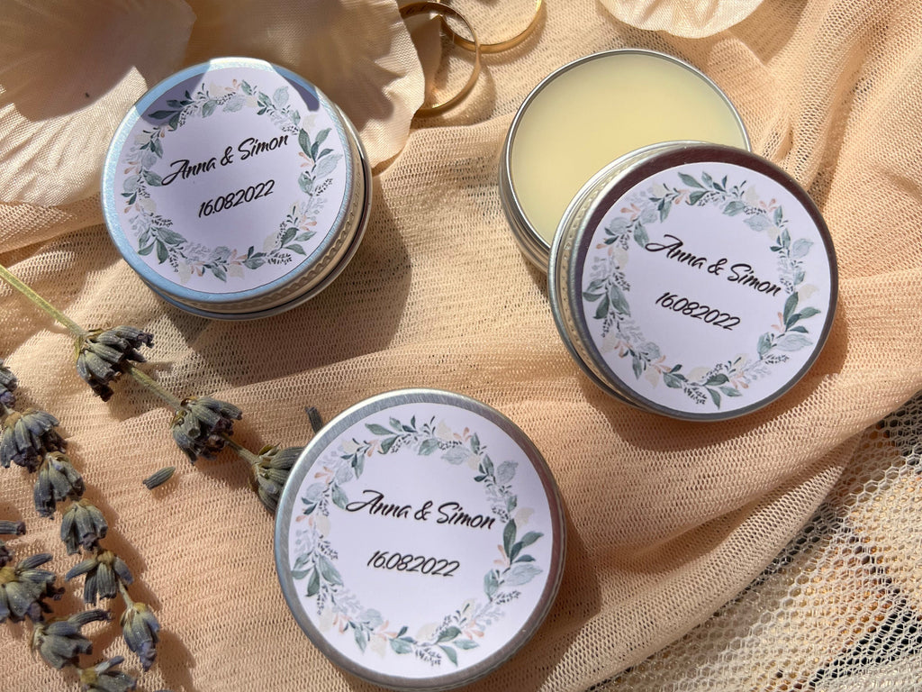 Lip balm Personalised Wedding Favours, 15g - Funky Soap Shop
