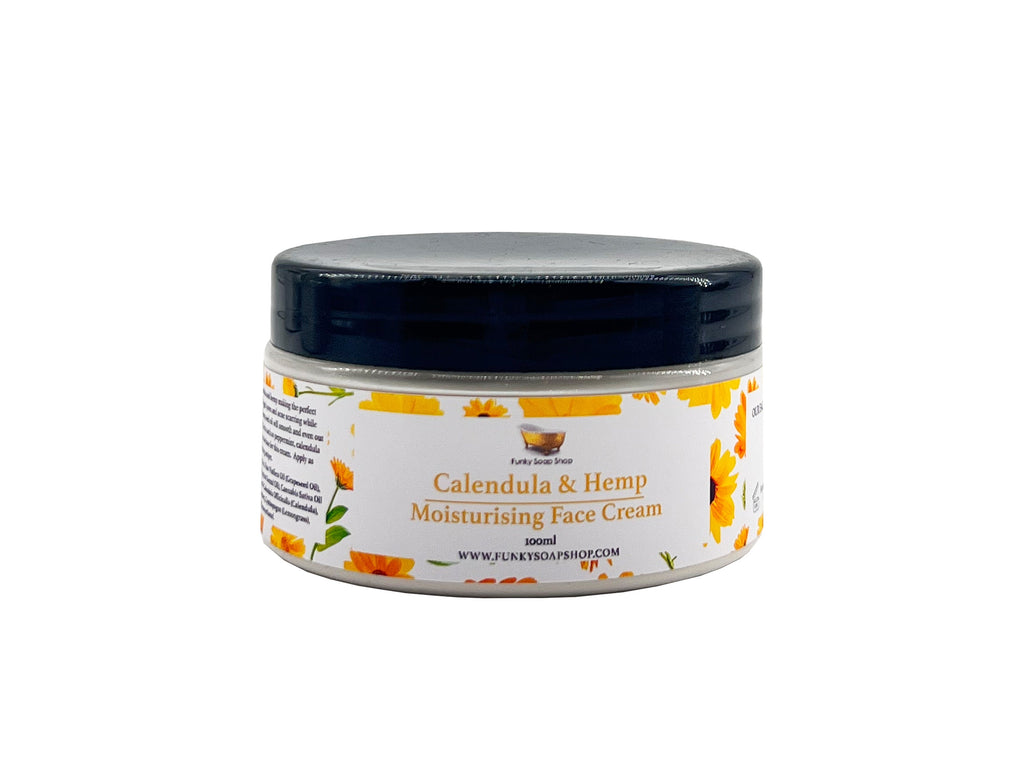 Calendula and Hemp Moisturising Cream, Normal & Oily Skin, 100g - Funky Soap Shop