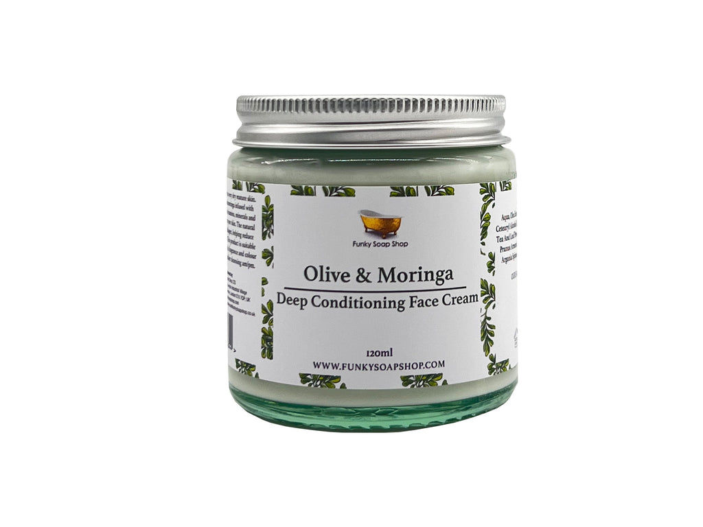 Olive & Moringa Deep Conditioning Cream, 120g - Funky Soap Shop