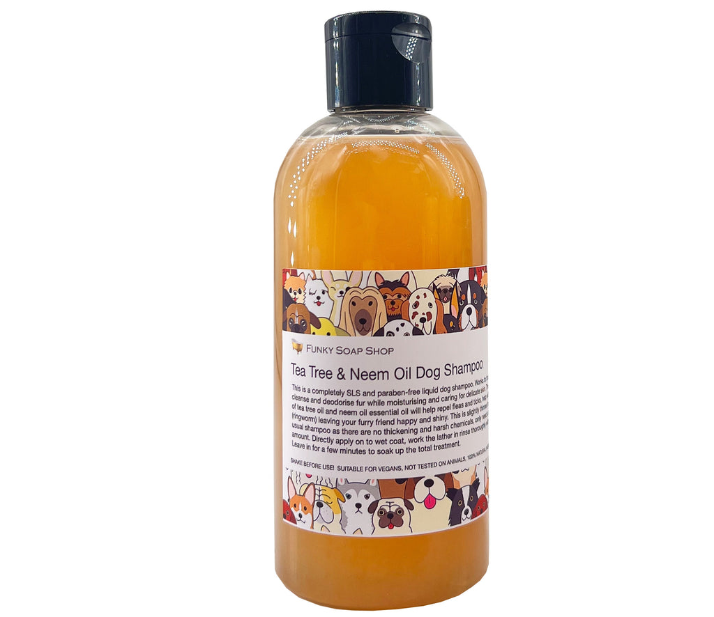 Tea Tree & Neem Oil Liquid Dog Shampoo - Funky Soap Shop