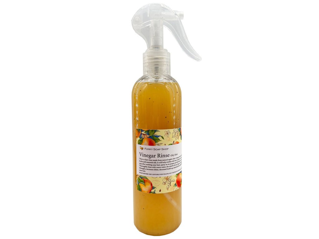 Vinegar Rinse Oily Hair, 100% Natural and Free of Chemicals, 250ml - Funky Soap Shop