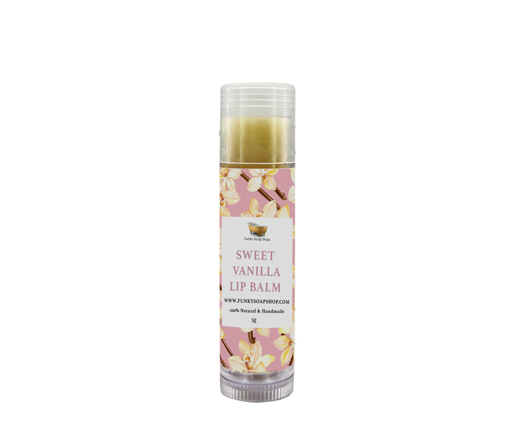 Sweet Vanilla Lip Balm, 5g - Funky Soap Shop